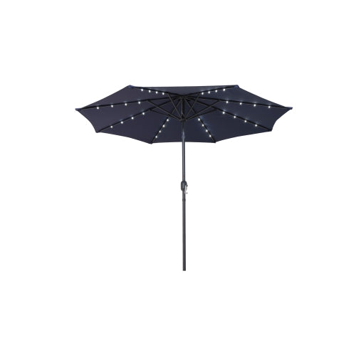 Moss Moss-t1207b - parasol inclinable en aluminium 9' - lumière del - toile en polyester bleu