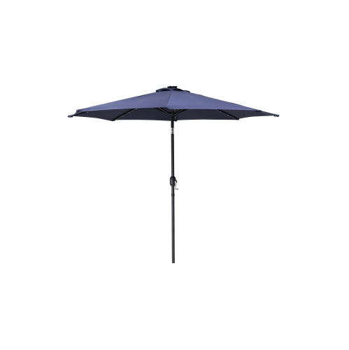 Moss Moss-t1207b - parasol inclinable en aluminium 9' - lumière del - toile en polyester bleu