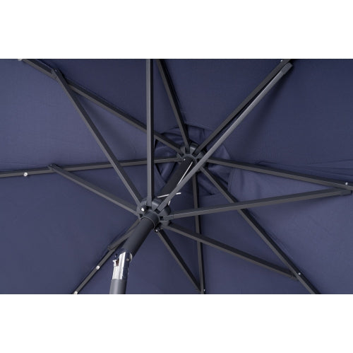 Moss Moss-t1207b - parasol inclinable en aluminium 9' - lumière del - toile en polyester bleu