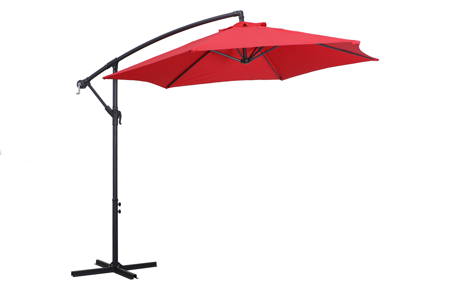 Moss parasol suspendu de 9,84' toile polyester traité uv rouge