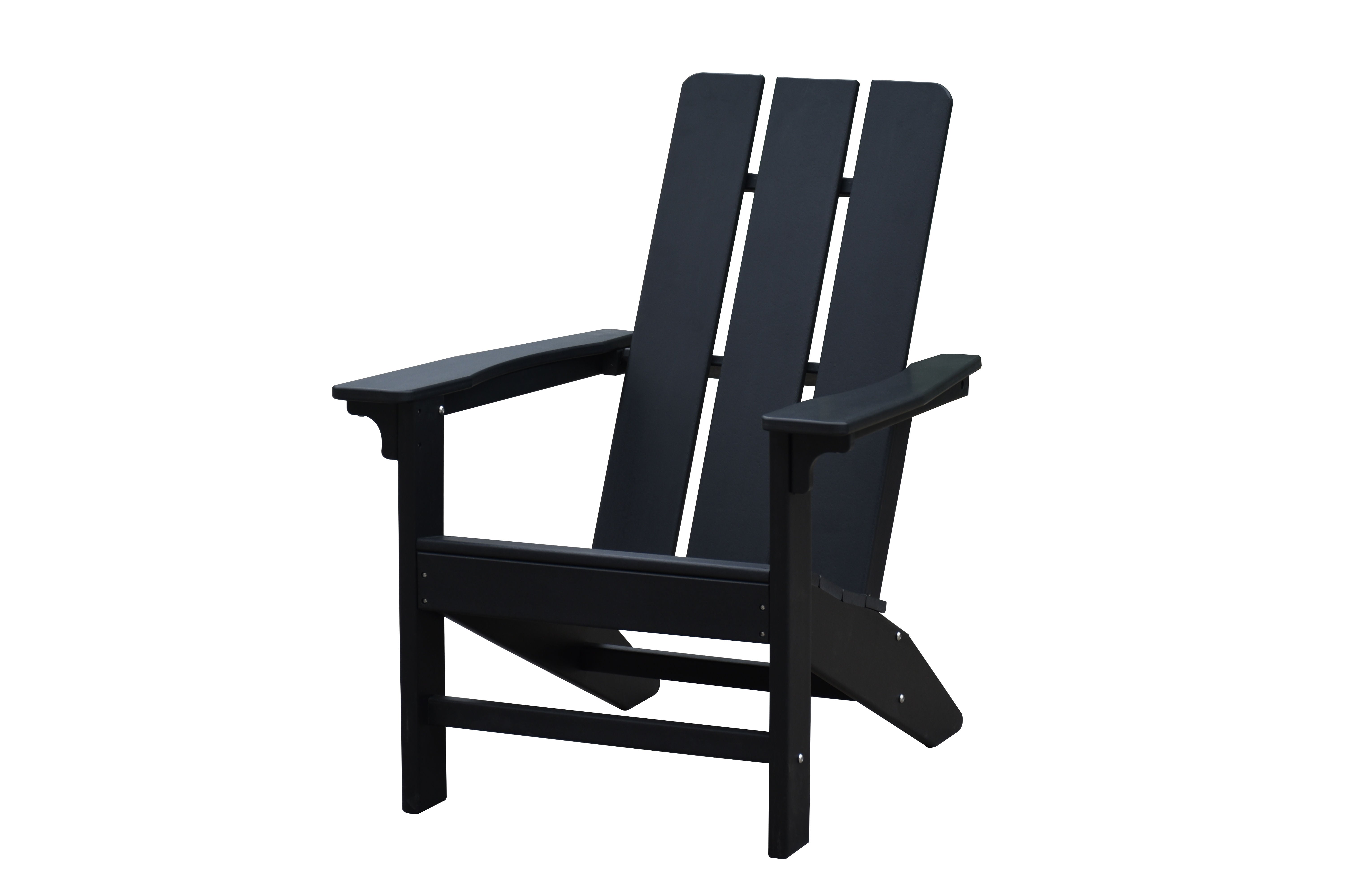 Moss chaise adirondack moderne hdpe (noir)