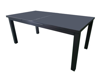 Moss  - table extensible noir mat  en aluminium noir mat  71"  x 39" x h 29,1"