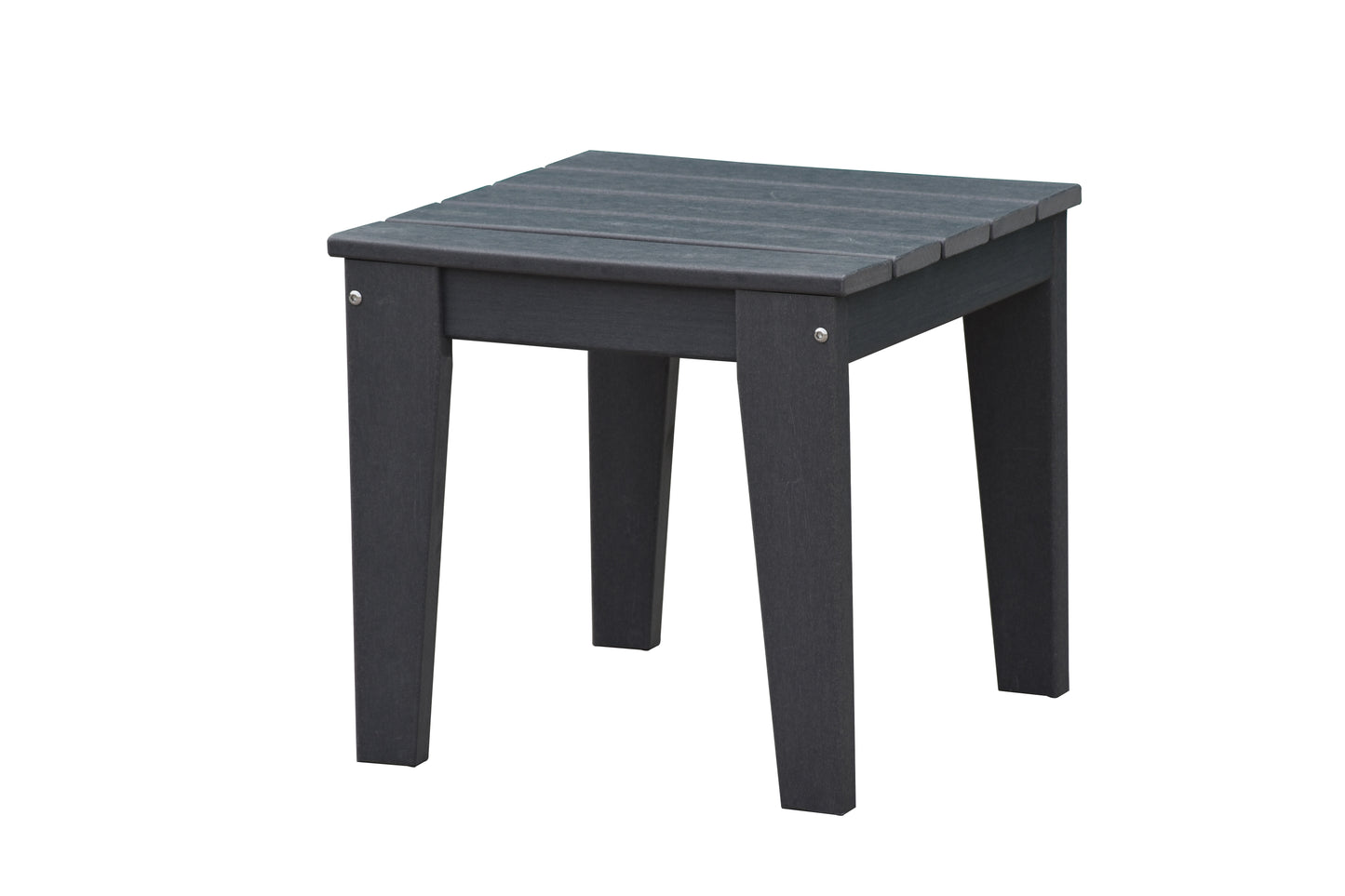 Moss  - table d’appoint carrée en lattes de hdpe (noir)