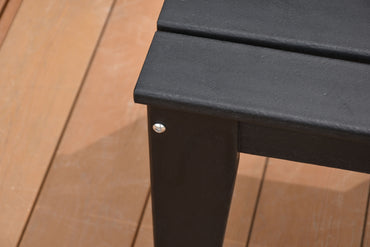 Moss  - table d’appoint carrée en lattes de hdpe (noir)