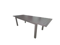 Moss - table extensible en aluminium , surface en verre trempé 71 x 39" x H 29,1"